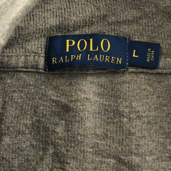 Polo Ralph Lauren Mens Sweater Large Long Sleeve Quarter-Zip Pullover Brown Knit - Picture 3 of 10
